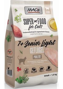 MACs Cat 7+ | Senior Light | mit Geflügel, Cranberries & Bergkräutern | Katzenfutter | 7 kg