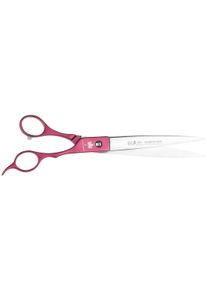 EHASO 23cm gerade Schere | Japan Stahl | Roter Aluminiumgriff