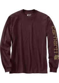Carhartt Logo, sweatshirt , kleur: Donkerpaars/Bruin , maat: XL