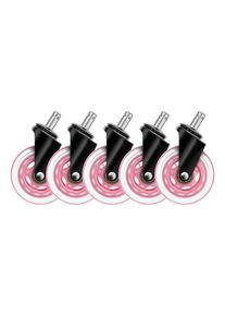 Deltaco 3" Universal Rubber Caster - Rosa