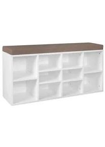 Wohnling Mid.you Schuhregal , Weiß , Holzwerkstoff , 6 Fächer , 103.5x53x30 cm , Garderobe, Schuhaufbewahrung, Schuhregale