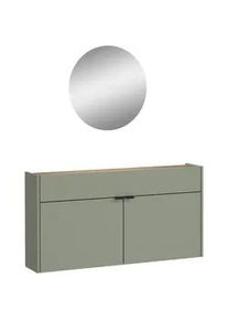 Germania Xxxl Garderobe , Grün, Eichefarben , Glas, Holzwerkstoff , 2-teilig , 110x200x22 cm , Garderobe, Garderoben-Sets & Garderoben-Serien