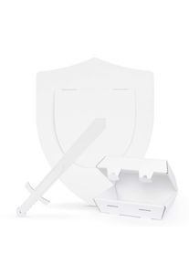 Kostüm Ritter Kinderkostüm Set weiß zum Bemalen/Bekleben