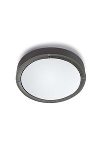 Leds C4 Plafonnier Ip66 Basic Aluminium Ø260Mm E27 15W Gris Urbain 523Lm