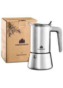 Grønenberg Espressokocher, Edelstahl, 6 Tassen