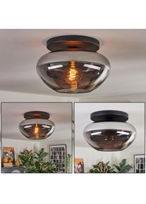 hofstein Mertola Plafondlamp, Kogellampje Rookkleurig, 1-licht