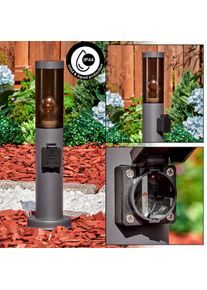 hofstein Sessa Prises électriques d\'extérieur, Borne lumineuse, Eclairage de chemin Anthracite, 1 lumière