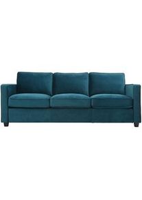 Miliboo Design-Sofa Samt Smaragdgrün 3-Sitzer BROOKLYN