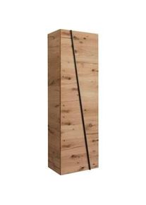 Voglauer Garderobenschrank , Eichefarben , Holz , Wildeiche , furniert, mehrschichtige Massivholzplatte (Tischlerplatte) , 2 Fächer , 64x202x42.3 cm , Goldenes M , Beimöbel erhältlich, erweiterbar , Holzmöbel, Garderobe Holz, Garderobenschränke Holz