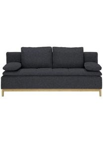 Joka Schlafsofa , Dunkelgrau , Textil , Eiche , Uni , Füllung: Schaumstoff, Vlies , 200x96x88 cm , Made in Austria , Stoffauswahl , Wohnzimmer, Sofas & Couches, Schlafsofas, Dauerschläfer Sofas