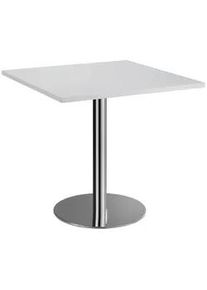 Hammerbacher Venda Konferenztisch , Grau, Chromfarben , Metall, Holzwerkstoff , quadratisch , Säule , 80x75.5x80 cm , Fsc, DIN EN ISO 14001, DIN EN ISO 9001 , Büromöbel, Schreibtische, Besprechungstische