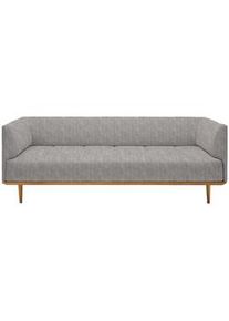 Joka Bigsofa , Grau , Textil , Eiche , 220x77x120 cm , Made in Austria , Typenauswahl, Stoffauswahl , Wohnzimmer, Sofas & Couches, Schlafsofas, Dauerschläfer Sofas