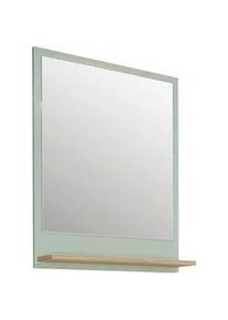 Pelipal Xora Badezimmerspiegel , Eichefarben, Pastellgrün , Holzwerkstoff , rechteckig , 60x74.5x15.5 cm , Ablage , Badezimmer, Badezimmerspiegel, Badspiegel