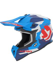 Acerbis Linear, motocross helmet , color: Matt Dark Blue/Blue/Red/White , size: XS