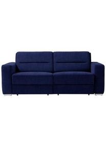 Sedda Schlafsofa , Dunkelblau , Textil , Uni , 202x86x92 cm , Austria Gütezeichen, AZO-frei, Made in Austria , Stoffauswahl, Schlafen auf Sitzhöhe, einzeln ausziehbar , Wohnzimmer, Sofas & Couches, Schlafsofas, Dauerschläfer Sofas