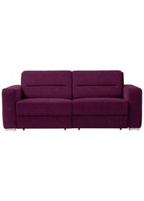 Sedda Schlafsofa , Aubergine , Textil , Uni , 202x86x92 cm , Austria Gütezeichen, AZO-frei, Made in Austria , Stoffauswahl, Schlafen auf Sitzhöhe, einzeln ausziehbar , Wohnzimmer, Sofas & Couches, Schlafsofas, Dauerschläfer Sofas