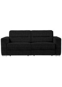 Sedda Schlafsofa , Schwarz , Textil , Uni , 202x86x92 cm , Austria Gütezeichen, AZO-frei, Made in Austria , Stoffauswahl, Schlafen auf Sitzhöhe, einzeln ausziehbar , Wohnzimmer, Sofas & Couches, Schlafsofas, Dauerschläfer Sofas