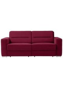 Sedda Schlafsofa , Bordeaux , Textil , Uni , 202x86x92 cm , Austria Gütezeichen, AZO-frei, Made in Austria , Stoffauswahl, Schlafen auf Sitzhöhe, einzeln ausziehbar , Wohnzimmer, Sofas & Couches, Schlafsofas, Dauerschläfer Sofas