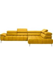 Beldomo Style Ecksofa , Gelb, Currygelb , Textil , Uni , Ottomane rechts, L-Form , 323x222 cm , Goldenes M , erweiterbar, Typenauswahl, Stoffauswahl, planbar, seitenverkehrt erhältlich, Hocker erhältlich, Rücken echt , Wohnzimmer, Sofas & Couches, Wohnlandschaften, Ecksofas