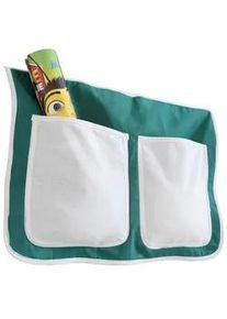Ticaa Mid.you Betttasche , Weiß, Dunkelgrün , Textil , Uni , 2 Fächer , 56x32x2 cm , Baby & Kindermöbel, Kinder- & Jugendzimmer, Kinderbettzubehör
