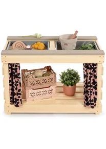 Muddy Buddy Sand- UND Wassertisch , Rosa, Birkefarben , Holz , Zypresse , 40x55x80 cm , EN 71, FSC 100% , Spielzeug, Holzspielzeug