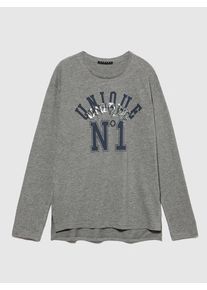 Sisley Longsleeve grijs/donkerblauw - 68% | Maat: 160 |