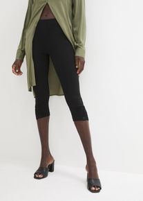 Legging court - noir - taille 38/40 (S) avec coton - bonprix