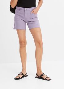 Short en twill - violet - taille 42 avec coton - bonprix