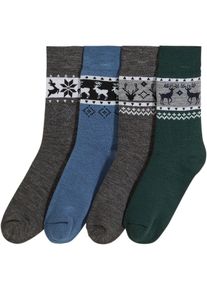 Termosokker unisex (4-pack), grønn, størrelse 39-42, bonprix