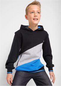 Hettegenser i ren økologisk bomull, svart, størrelse 152/158, bonprix