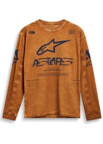 Alpinestars Nook Knit, t-shirt long sleeve , color: Brown/Dark Blue , size: XXL