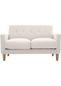 Miliboo Design-Sofa skandinavisch naturfarbener Stoff 2-Sitzer LUNA