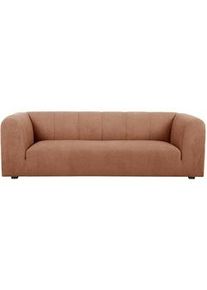 Miliboo Design-Sofa mit Stoff im Samtdesign Terracotta 3-4-Sitzer OLIVEIRO