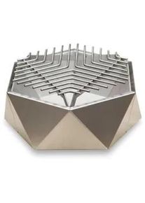 Ambia Garden Xxxl Tischgrill , Edelstahlfarben , Metall , 17x37x37 cm , Grüner Punkt, Made in Europe, Handmade in Europe , abnehmbarer Grillrost, einfache Reinigung , Kochgeschirr, Tischgrills & Fondues, Raclette-grills