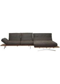 Ambiente Ecksofa , Braun, Eichefarben , Leder , Echtleder , Anilinleder , Eiche , massiv , Ottomane rechts, L-Form , 320x157 cm , Goldenes M , Typenauswahl, Lederauswahl, Stoffauswahl, seitenverkehrt erhältlich, Hocker erhältlich, Rücken echt , Wohnzimmer, Sofas & Couches, Wohnlandschaften, Ecksofas