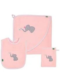 Xxxl Frottierset , Rosa , Textil , Elefant , Oeko-Tex® Standard 100, Handmade in Europe , saugfähig, Aufhängeschlaufe, durchgefärbt, angenehm weich, hochwertige Qualität, schadstoffgeprüft , Heimtextilien, Badtextilien, Handtücher