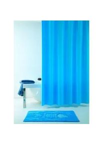 Grund Duschvorhang , Blau , Kunststoff , Abstraktes , 120x200 cm , Oeko-Tex® Standard 100, Made in Europe , Heimtextilien, Badtextilien, Duschvorhänge