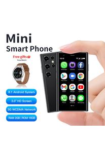 Creative Design SERVO S23 Mini Smart Phone 3.0-inch Curved Border 3G NET Dual SIM 1000mAh APP Download Smartphone and Free Watch