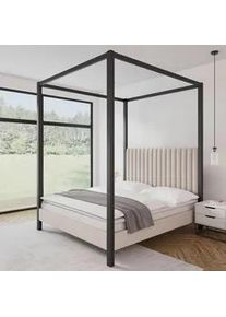 Himmelbett Mona ca. 180x200 cm Hellgrau