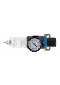 H&ouml;gert air filter with manometer for compressed air and painting tools 1/4 inch, 15 ml