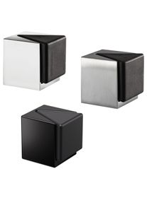 Mital Design floor door stop KIRA silver door stop for gluing or screwing, chrome polished