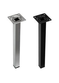 Gedotec QUADA steel furniture foot with M10 thread up to 100 kg, 150 mm - matt black