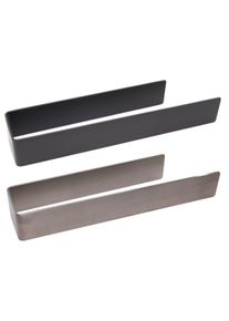 Gedotec portasalviette RELUX in acciaio inox da incollare, lunghezza 220 mm - nero opaco