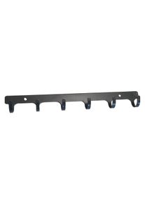 Häfele hook rail LIBELL made of steel anthracite, 6 hooks 360 x 44 x 54 mm