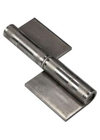 Rullo cerniera Gedotec FLÜGEL-MINI in acciaio per saldatura spessore 1,8 mm portata 15 kg, 80 x 50 mm - battuta: sinistra