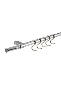 Gedotec railing set, chrome-plated polished, kitchen railing steel, 600 mm