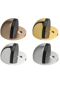 Häfele metal floor door stop, Ø 47 mm, matt chrome