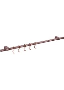 Gedotec kitchen rail in burnished metal incl. 5 hooks, 600 mm