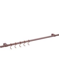 Gedotec metal kitchen rail in burnished metal incl. 5 hooks, 900 mm