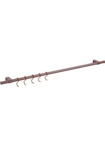 Gedotec metal kitchen rail in burnished metal incl. 5 hooks, 1200 mm